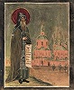 Прп. Никандр Городноезерский. Икона. 1990 г. Копия иконы кон. XIX — нач. XX в. Иконописец Д. А. Ефремова (частное собрание)