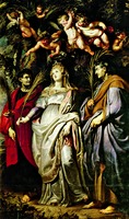 Мученица Домитилла с мучениками Нереем и Ахиллием. 1608 г. Худож. П. П. Рубенс (ц. Санта-Мария-ин-Валичелла)