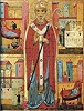 Свт. Николай Чудотворец, с житием. Икона. Ок. 1270–1280 гг. Худож. Микеле ди Бальдовино (ц. Сан-Верано в Печчоли, Италия)