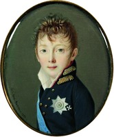 Вел. кн. Николай Павлович. Портрет 1863 г. А. П. Рокштуля по оригиналу 1806 г. Л. А. Колла (частное собрание)