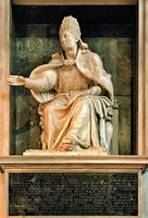 Николай IV, папа Римский. Скульптура в ц. Санта-Мария-Маджоре в Риме. 2-я пол. XVI в. Скульптор Л. Сормани