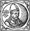 Николай IV, папа Римский. Гравюра из кн.: Platina. Historia. 1600. P. 243 (РГБ) 