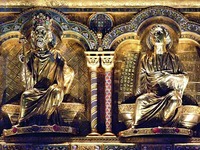 Царь Давид и прор. Даниил. Фрагмент реликвария Трех волхвов. 1191 г. (Кёльнский собор)
