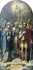 Свт. Николай Чудотворец, с избранными святыми. Икона. 1888 г. (церковь Св. Троицы, Ирбит)