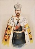 Имп. Николай II в большом коронационном наряде. Хромолитография. 1896 г.