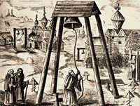 Монастырь. Гравюра из кн. «Описание путешествия в Московию...». Ок. 1647 г.