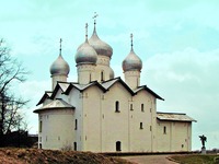 Церковь во имя святых Бориса и Глеба в Плотниках в Вел. Новгороде. 1536 г. Фотография. 10-е гг. XXI в.