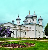 Собор в честь Нерукотворного образа Спасителя Юрьева мон-ря в Вел. Новгороде. 1823–1828 гг. Фотография. 10-е гг. XXI в.