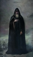 Прп. Онуфрий Мальский. Икона. Кон. XIX в. (ц. Рождества Христова, дер. Малы Псковской обл.)