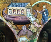 Выход из ковчега. Мозаика Палатинской капеллы в Палермо. 1154–1166 гг.