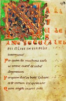Секвенция «Natus ante saecula» из «Книги гимнов» Ноткера Заики. 60–70-е гг. Х в. (Einsiedeln. Stiftsbibl. 121 (1151). P. 437)