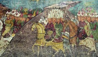 Османская армия. Роспись ц. Благовещения Пресв. Богородицы мон-ря Молдовица, Румыния. 1532 г.