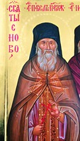 Кликните для увеличения картинки Прмч. Павел (Моисеев). Фрагмент иконы «Святые новомученики Коряжемские». 2005 г. Иконописная мастерская Антониева Сийского мон-ря (ц. прп. Лонгина Коряжемского, Коряжма) Фото: диак. Вадим Пыргару