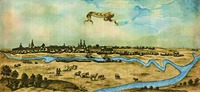 Панорама г. Тары. Акварель. 1734 г.