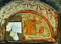 Кликните для увеличения картинки Прмц. Параскева Римская и св. Петронилла. Роспись катакомб Домитиллы в Риме. 2-я пол. IV в. Фото: Onnis Jarvis/Flickr