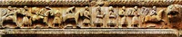 Паломники. Рельеф башни собора Фиденцы, Италия. 90-е гг. XII в. Скульптор Бенедетто Антелами