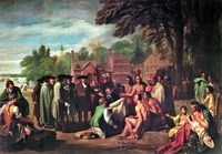 Заключение договора между У. Пенном и индейцами. 1771–1772 гг. Худож. Б. Уэст (Пенсильванская академия изящных искусств, Филадельфия, США)