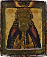 Прп. Пахомий Нерехтский. Икона. 1-я треть XVIII в. (собрание И. В. Возякова)