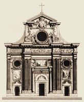 Западный фасад. Гравюра Б. С. Грилли. 1733 г.