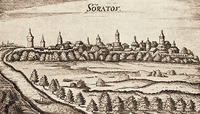 Саратов. Гравюра А. Олеария из кн.: Олеарий А. Описание путешествия в Московию. Гамбург, 1696