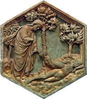 Сотворение Евы. Рельеф колокольни. 1337–1342 гг. Мастер А. Пизано (Музей собора Санта-Мария-дель-Фьоре)
