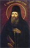 Прп. Савва Киево-Печерский. Икона. 40-е — 50-е гг. XIX в. Иконописная мастерская Киево-Печерской лавры (Ближние пещеры Киево-Печерской лавры)