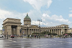 Кафедральный собор в честь Казанской иконы Божией Матери в С.-Петербурге. 1801–1811 гг. Архит. А. Н. Воронихин. Фотография. 2020 г. Фото: А. В. Слезкин