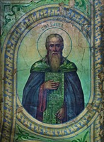 Прп. Савва Крыпецкий. Роспись ц. Покрова от Торга в Пскове. Посл. треть XIX в. Фото: А. С. Зверев