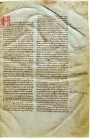 Лист из рукописи «История Компостелы». XIII в. (Salamanca. Bibl. Universitaria. 2658. Fol. 2)