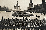 Парад на Красной площади в Москве. Фотография. 7 ноября 1941 г.