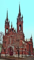 Церковь честь Пресв. Сердца Иисуса в Самаре. 1902–1906 гг. Архитекторы Ф. О. Богданович-Дворжецкий, А. А. Щербачёв. Фотография. 2016 г. Фото: А. В. Слёзкин