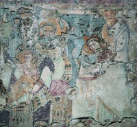 Maria Regina (Царица Небесная) с Младенцем и поклоняющимся ангелом. Фреска. 1-я пол. VI в. (?)