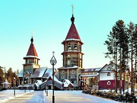 Кафедральный Благовещенский храм в Саянске. Между 1995 и 2003 гг. Фотография.