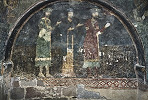 Ктиторская композиция. Роспись ц. вмц. Марины. XIII–XIV вв. Фото: В. А. Заварицкая