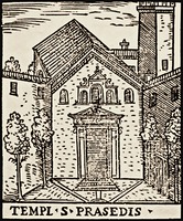 Церковь Санта-Прасседе. 817–824 гг. Гравюра Дж. Франчино. 1588 г.