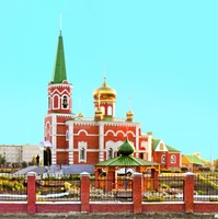 Церковь во имя вмч. Пантелеимона в пос. Степное Советского р-на. 2004–2008 гг. Фотография. 2013 г.