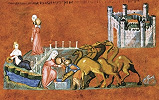 Ревекка у колодца. Миниатюра из Венского генезиса. VI в. (Vindob. Theol. gr. 31. Fol. 7r)
