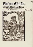 Титульный лист сочинения М. Лютера «An den christlichen Adel deutscher Nation». Leipzig, 1520