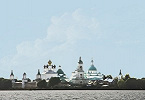 Вид на Спасо-Иаковлевский Димитриев монастырь со стороны оз. Неро. Фотография. 2019 г. Фото: И. А. Орецкая