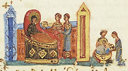 Рождество св. Иоанна Предтечи. Миниатюра из Четвероевангелия. 1057–1095 гг. (Paris. gr. 74. Fol. 106v)