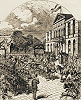 Прибытие российского имп. Александра II в Бухарест. Гравюра. 1877 г.