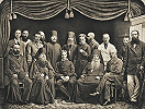Групповая фотография во время визита на Афон вел. кн. Константина Константиновича. Фотография. Август 1881 г.