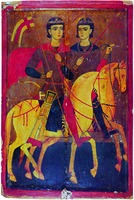 Мученики Сергий и Вакх. Икона. 60–70-е гг. XIII в. (мон-рь вмц. Екатерины на Синае) Фото: Michigan-Princeton-Alexandria Expeditions to Mount Sinai / princeton.edu