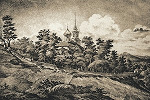 Вид на Святогорский Успенский мона-стырь. Литография П. А. Александрова по рис. И. С. Иванова. 1837 г.