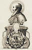Сикст I, папа Римский. Гравюра из кн.: Palazzi G. Gesta pontificum romanorum a sancto Petro. Venezia, 1687. Т. 1. Р. 38 (РГБ)