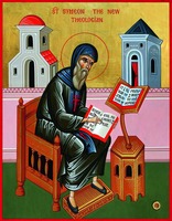 Прп. Симеон Новый Богослов. Икона. Нач. XXI в. (ц. прп. Симеона Нового Богослова в Бирмингеме, США)