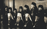 Заседание Архиерейского Собора и выборы Патриарха. Фотография. 1943 г.