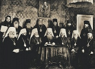 Члены Зимней сессии Временного Патриаршего Священного Синода. Фотография. 1933 (1934?) г.