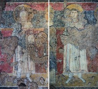 Мученики Сергий и Вакх. Роспись ц. Санта-Мария-Антиква в Риме. VIII в. Фото: Brad Hostetler / Flickr