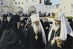 Визит патриарха Московского и всея Руси Алексия II во Владычный Введенский монастырь. Фотография. 2005 г.